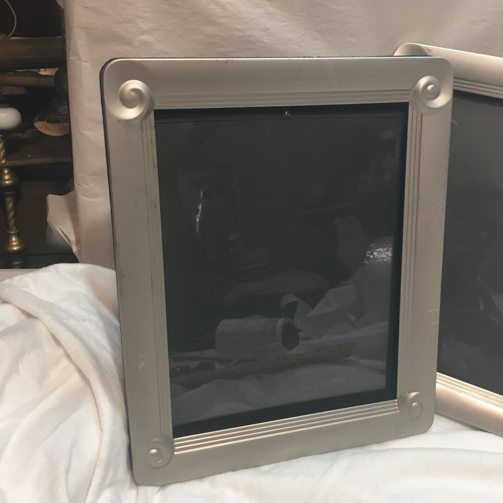 Silver Satin Art Deco Photo Frames Fetco Size 9.5 X 7.5 - Picture 2 of 15